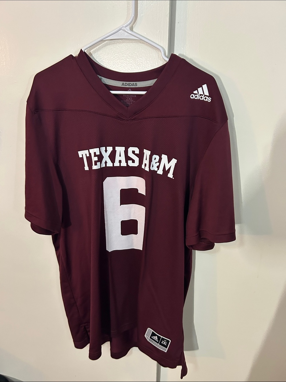 adidas Maroon Texas A&M Football Jersey #6